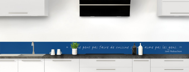 Crédence de cuisine TEXTE2B couleur Classic blue frise