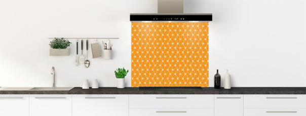 Crédence de cuisine SH33094A couleur Tangerine fond de hotte