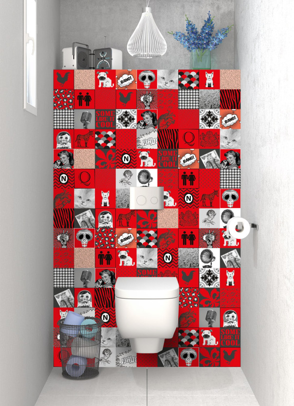 Panneau WC DPB21032A couleur Rouge Vif