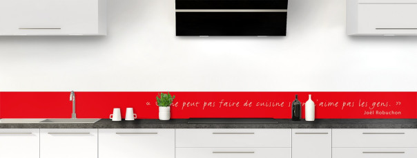 Crédence de cuisine TEXTE2B couleur Rouge Vif frise