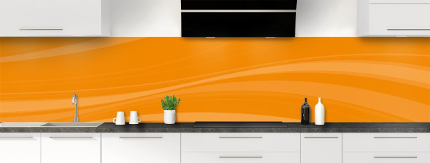 Crédence de cuisine CP05111F couleur Tangerine panoramique