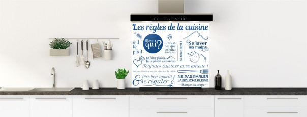 Crédence de cuisine ET20001A couleur Classic blue fond de hotte