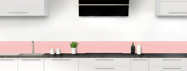 Crédence de cuisine AS31710A couleur Rose Poudre frise