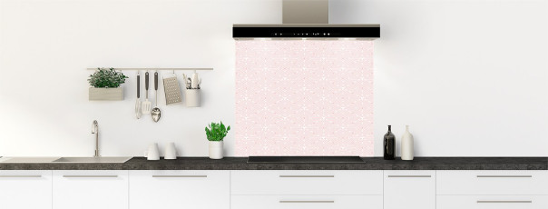 Crédence de cuisine SH25878A couleur Rose Poudre fond de hotte