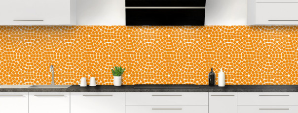 Crédence de cuisine SH17031B couleur Tangerine panoramique