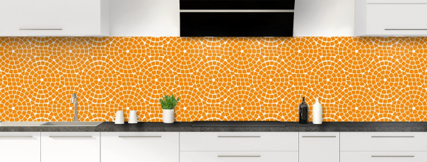 Crédence de cuisine SH17031B couleur Tangerine panoramique