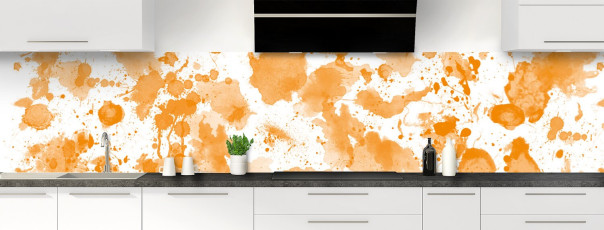 Crédence de cuisine DM75962A couleur Tangerine panoramique