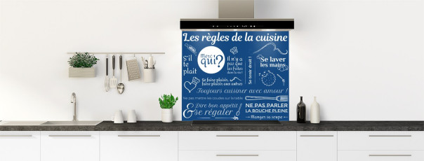 Crédence de cuisine ET15487A couleur Classic blue fond de hotte