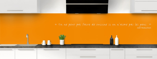 Crédence de cuisine TEXTE2B couleur Tangerine panoramique
