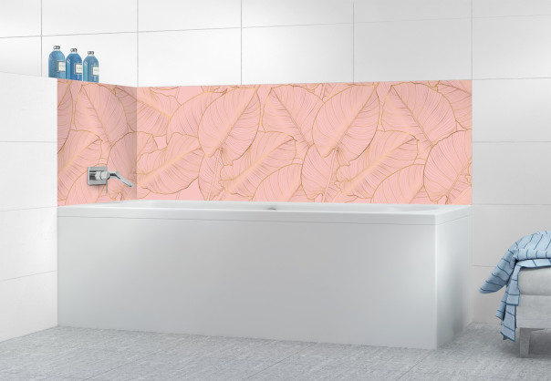Panneau de bain ASB34194A couleur Rose Poudre