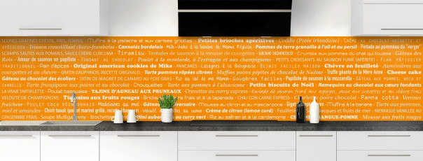Crédence de cuisine CG31208C couleur Tangerine panoramique