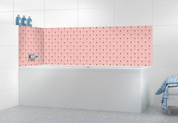 Panneau de bain SHB11578A couleur Rose Poudre