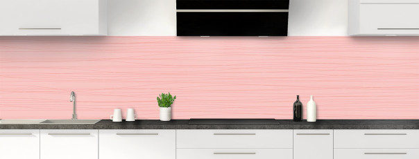 Crédence de cuisine YG15022J couleur Rose Poudre panoramique