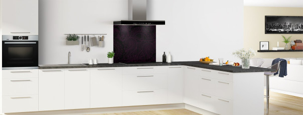 Crédence de cuisine SH24258BL fond de hotte en perspective