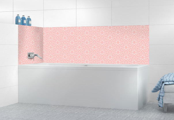 Panneau de bain STB12108A couleur Rose Poudre