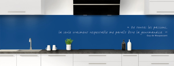 Crédence de cuisine TEXTE4B couleur Classic blue panoramique