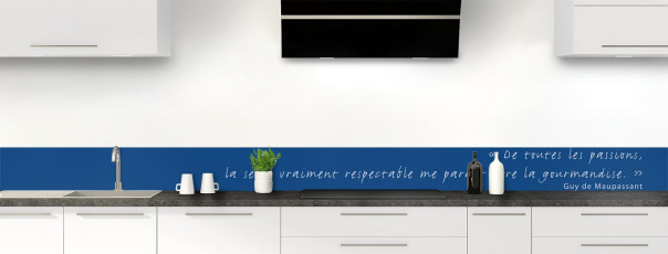 Crédence de cuisine TEXTE4B couleur Classic blue frise