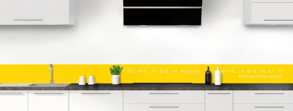 Crédence de cuisine TEXTE1B couleur Citron frise