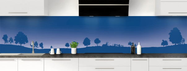 Crédence de cuisine MJ03111F couleur Classic blue panoramique