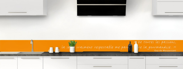 Crédence de cuisine TEXTE4B couleur Tangerine frise