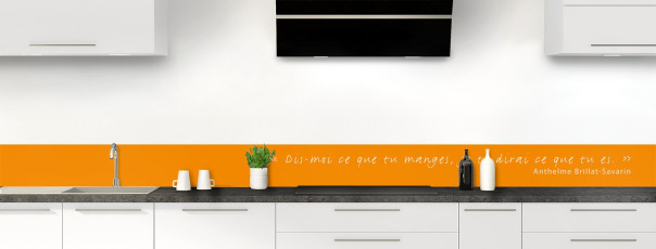 Crédence de cuisine TEXTE1B couleur Tangerine frise