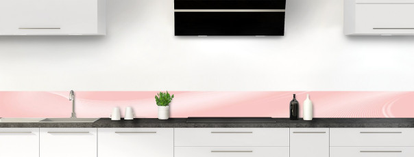 Crédence de cuisine CG31201C couleur Rose Poudre frise