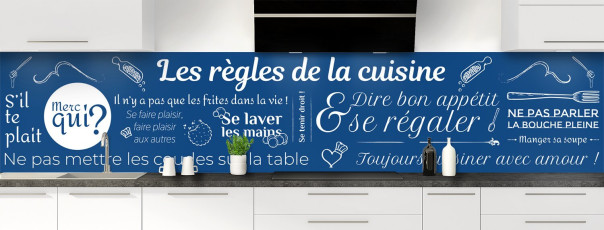 Crédence de cuisine ET15487A couleur Classic blue panoramique