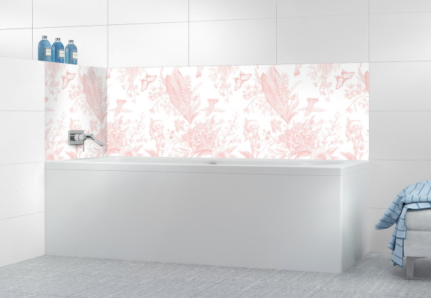 Panneau de bain SHB47913A couleur Rose Poudre