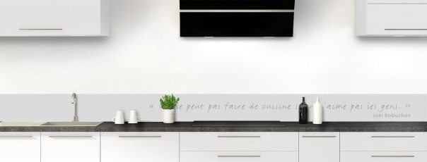 Crédence de cuisine TEXTE2B couleur 20 Noir frise