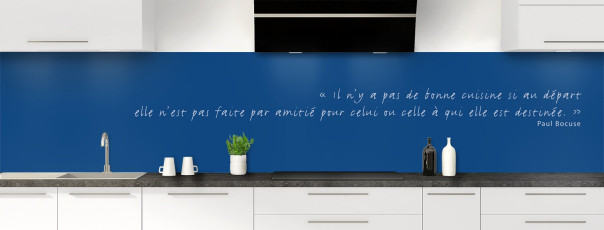 Crédence de cuisine TEXTE3B couleur Classic blue panoramique