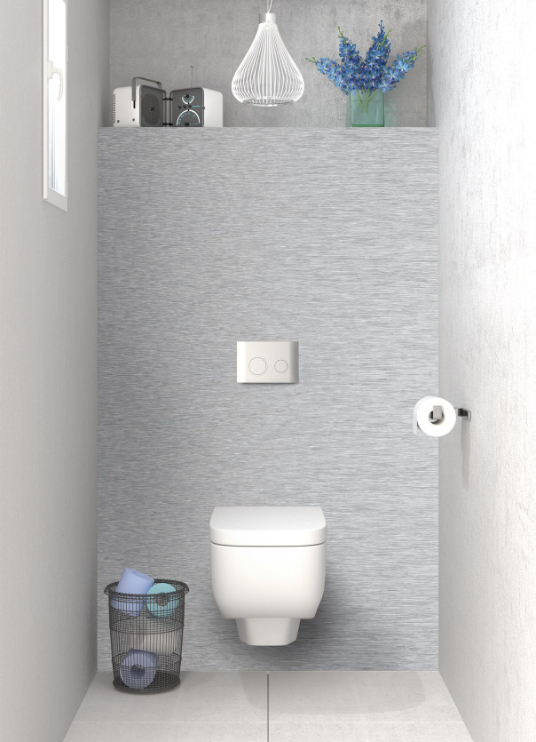 Panneau WC Alu-Inox brossé