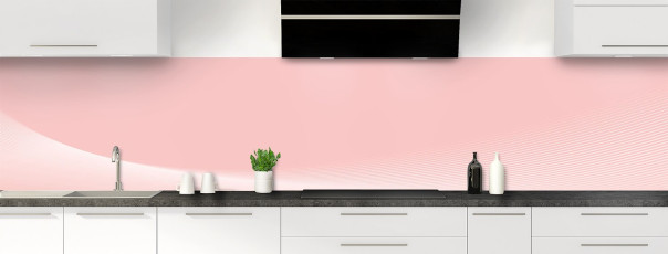 Crédence de cuisine BR00005F couleur Rose Poudre panoramique