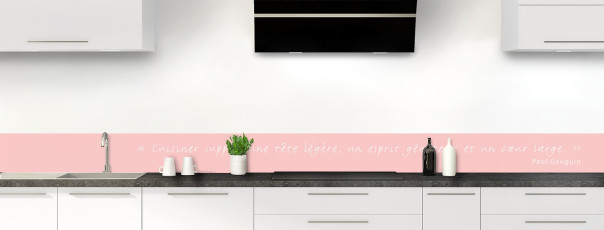 Crédence de cuisine TEXTE5B couleur Rose Poudre frise