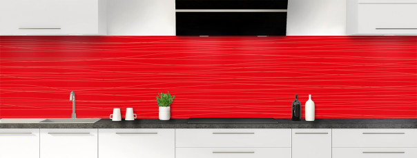 Crédence de cuisine YG15022J couleur Rouge Vif panoramique