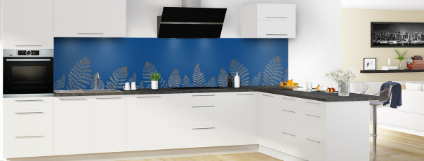 Crédence de cuisine DP14164A couleur Classic blue panoramique en perspective