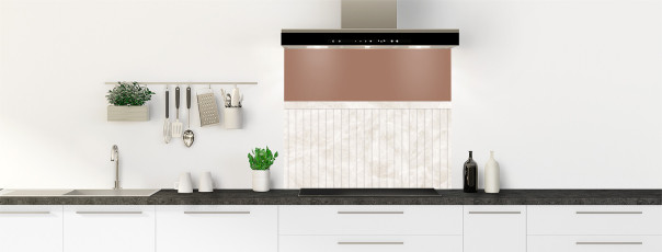 Crédence de cuisine AB56982A fond de hotte motif inversé