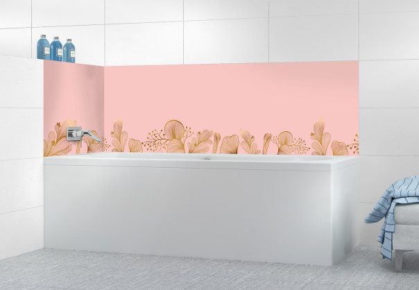 Panneau de bain DPB14165A couleur Rose Poudre