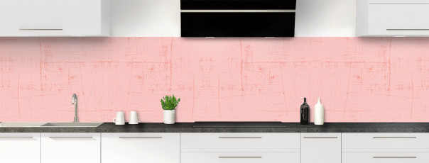 Crédence de cuisine BA13309F couleur Rose Poudre panoramique