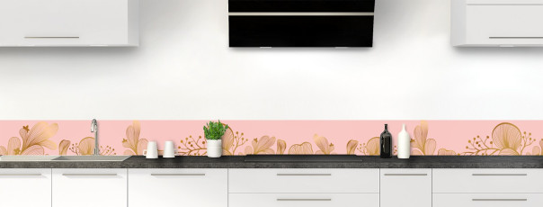 Crédence de cuisine DP14165A couleur Rose Poudre frise