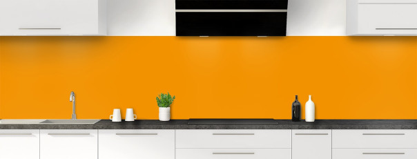 Crédence de cuisine Orange vif panoramique