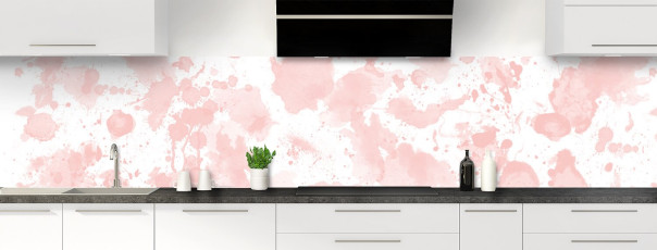 Crédence de cuisine DM75962A couleur Rose Poudre panoramique