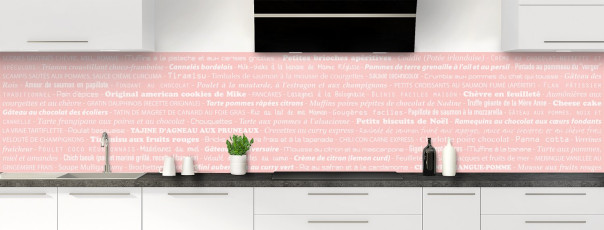 Crédence de cuisine CG31208C couleur Rose Poudre panoramique