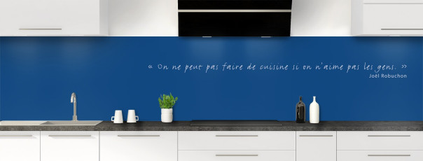Crédence de cuisine TEXTE2B couleur Classic blue panoramique