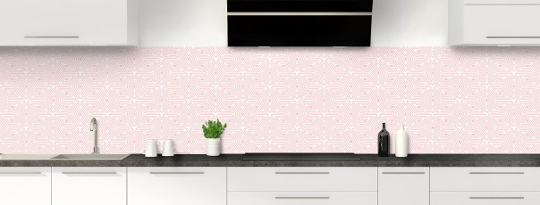 Crédence de cuisine SH25878A couleur Rose Poudre panoramique