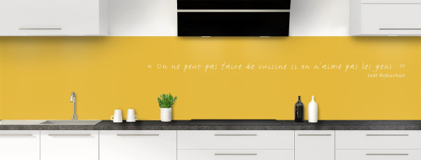 Crédence de cuisine TEXTE2B couleur Moutarde panoramique
