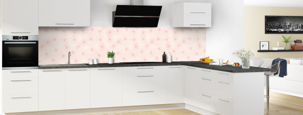 Crédence de cuisine SH60401A couleur Rose Poudre panoramique en perspective