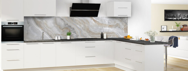 Crédence de cuisine AM03124A panoramique en perspective