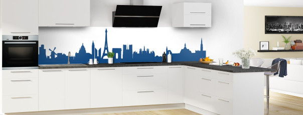 Crédence de cuisine BU00005A couleur Classic blue panoramique en perspective