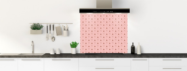 Crédence de cuisine SH11578A couleur Rose Poudre fond de hotte