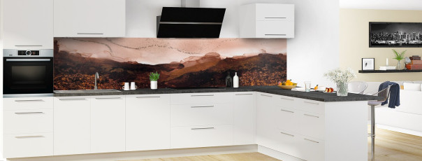 Crédence de cuisine SD07096A panoramique en perspective
